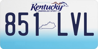 KY license plate 851LVL