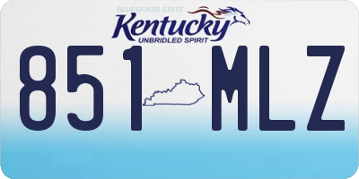 KY license plate 851MLZ