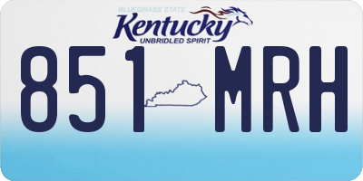 KY license plate 851MRH