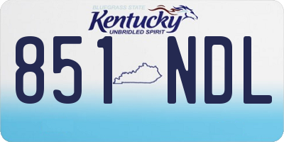 KY license plate 851NDL