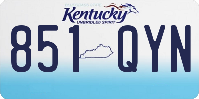 KY license plate 851QYN