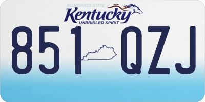 KY license plate 851QZJ