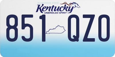 KY license plate 851QZO