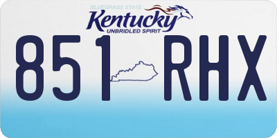KY license plate 851RHX