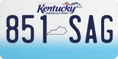KY license plate 851SAG