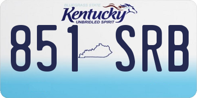KY license plate 851SRB