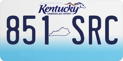 KY license plate 851SRC