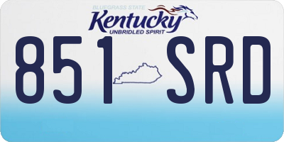 KY license plate 851SRD