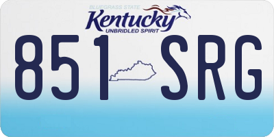 KY license plate 851SRG