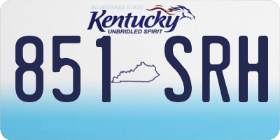 KY license plate 851SRH
