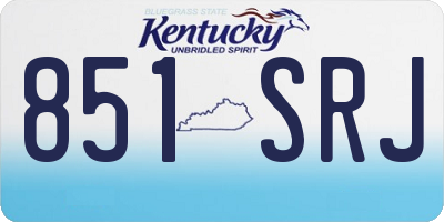 KY license plate 851SRJ