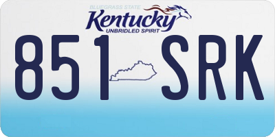 KY license plate 851SRK