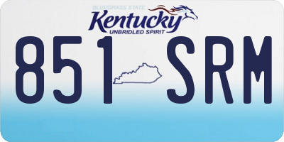 KY license plate 851SRM