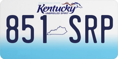 KY license plate 851SRP