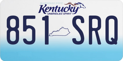 KY license plate 851SRQ