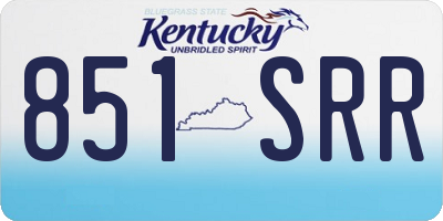 KY license plate 851SRR