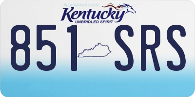 KY license plate 851SRS