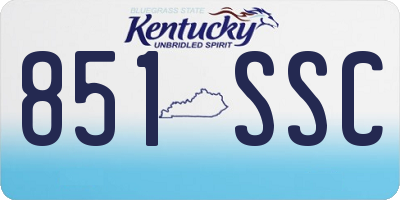 KY license plate 851SSC
