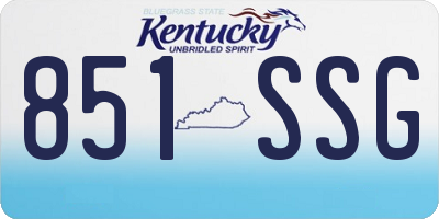 KY license plate 851SSG