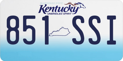 KY license plate 851SSI