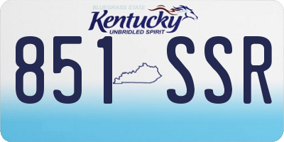 KY license plate 851SSR
