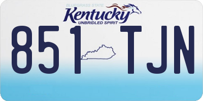 KY license plate 851TJN
