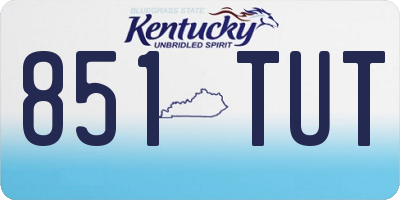 KY license plate 851TUT