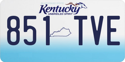 KY license plate 851TVE