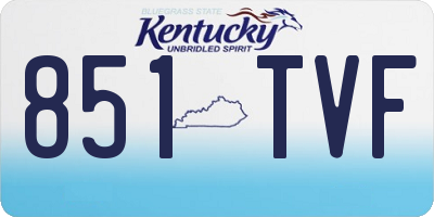 KY license plate 851TVF