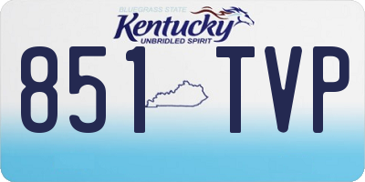 KY license plate 851TVP