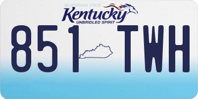 KY license plate 851TWH