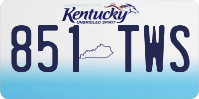 KY license plate 851TWS