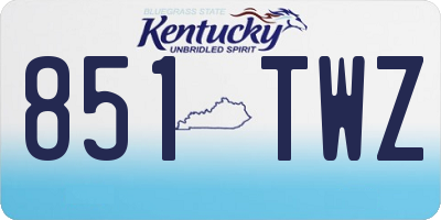 KY license plate 851TWZ