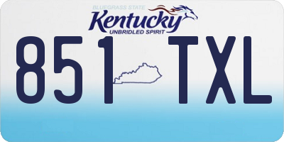 KY license plate 851TXL