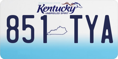 KY license plate 851TYA