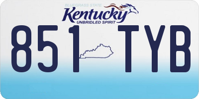 KY license plate 851TYB