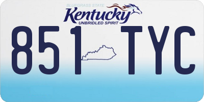 KY license plate 851TYC