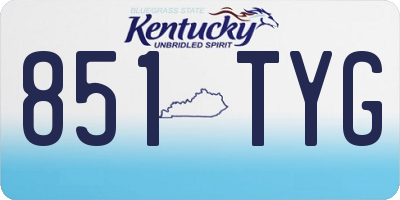KY license plate 851TYG