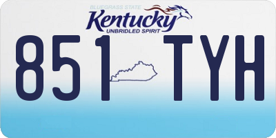 KY license plate 851TYH