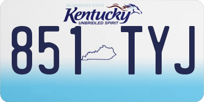 KY license plate 851TYJ