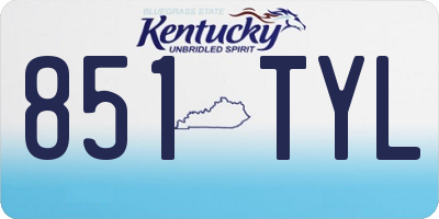 KY license plate 851TYL