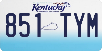 KY license plate 851TYM