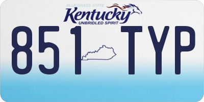 KY license plate 851TYP
