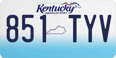 KY license plate 851TYV