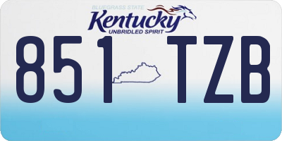KY license plate 851TZB