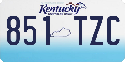 KY license plate 851TZC