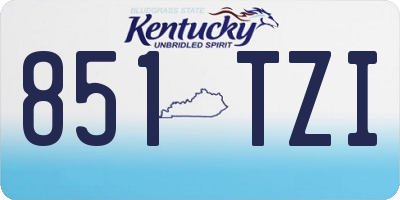 KY license plate 851TZI