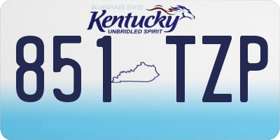 KY license plate 851TZP