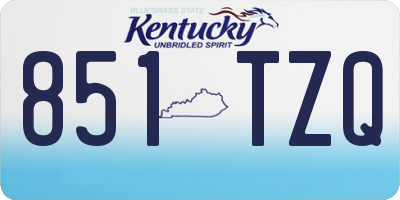 KY license plate 851TZQ