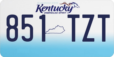 KY license plate 851TZT